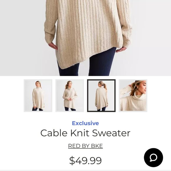 Red by BKE Cable Knit Sweater - Picture 4 of 4